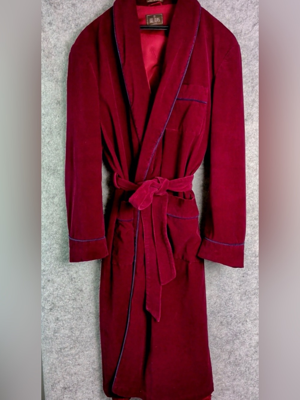 Vintage 1970s Bill Blass Cotton Corduroy Belted Robe